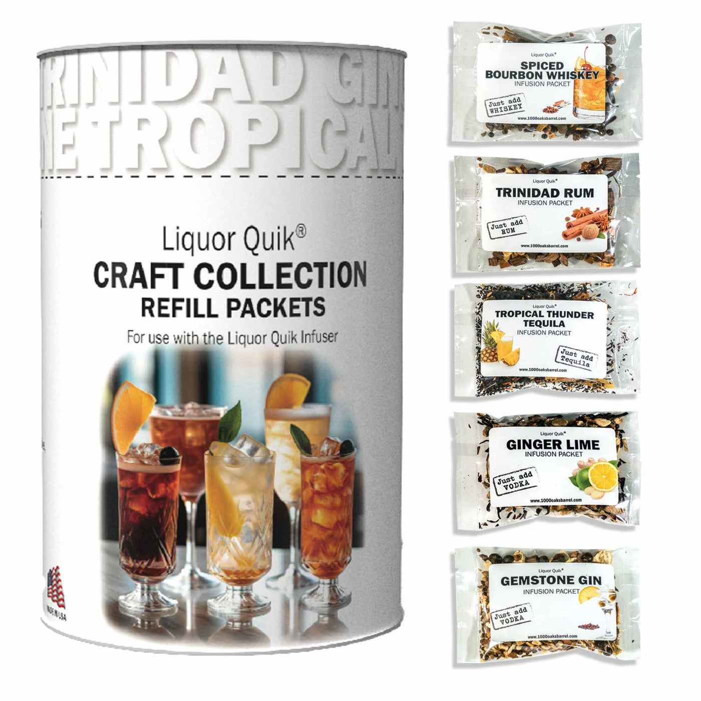 JohnnyDrinks Liquor Quik Infusion Refills - Craft Collection